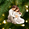 Custom Name Our 1st Christmas As a Family Of Three Wood Ornament TH10 171567