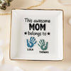 This Awesome Mom Belongs To Personalized Jewelry Dish Mother's Day Gift for Mom HA75 892068