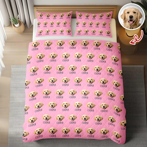 Custom Photo And Name Quilt Bedding Set For Dog Lover TH10 896677