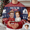 Custom Funny Face You And Me We Are A Team Together Ugly Sweater LM32 895569
