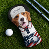 Custom Pet Photo With America Flag Golf Head Cover, Golf Club Cover - Gift For Dog Cat Dad Mom, Golf Lovers HO82 902312