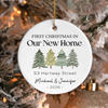 Personalized First Christmas In Our New Home Ceramic Ornament, Housewarming Christmas Keepsake HO82 903610