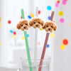 Custom Photo Funny Dog Cat Face Personalized Colorful Straws Birthday Party Decoration LM32 897613