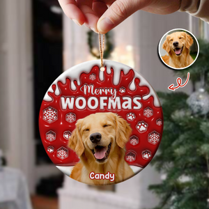 Custom Dog Cat Photo Christmas - Personalized Ceramic Ornament TH10 894383