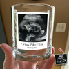 Custom Ultrasound Photo Happy Father's Day Rock Glass - Personalized New Dad Gift CH07 911512