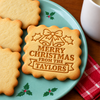 Custom Family Name Merry Christmas Cookie Cutter & Stamp CH07 181100