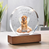 Custom Photo Dog Cat Once By My Side Forever In My Heart Round Acrylic Frame Block HA75 892782
