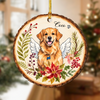 Custom Photo Watercolor Pet Dog Cat Wood Ornament Christmas Gift HA75 919530
