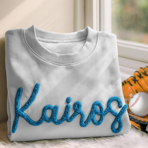 Personalized Sport Team Name Chenille Yarn Game Day Fuzzy Sweatshirt LM32 895521