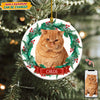Custom Cat Photo Ceramic Ornament For Christmas N304 889851