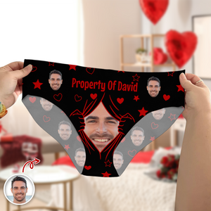 Custom Photo Funny Property Of Him Personalized Underwear Valentine Gift For Wife, Girlfriend HA75 898528
