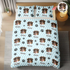 Custom Face Dog Cat Checkerboard Pattern Quilt Bedding Set HA75 898246