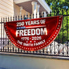 Custom Family Name 250 Year of Freedom USA Anniversary Non-Pleated Fan Flag CH07 910642