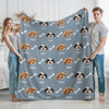 Custom Pet Photo Cute Pattern Blanket - Personalized Gift for Dog & Cat Lovers HO82 902944
