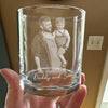 Personalized Dad and Kid Photo Engraved Whiskey Glass CH07 911372