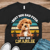 Custom Photo Best Dog Dad Ever Custom Dog Face Photo Retro Shirt CH07 896024