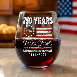 Celebrate Our America 250th Anniversary United States Semiquincentennial Wine Glass HA75 897416
