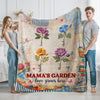 Custom Name Grandma's Garden Love Grows Here Blanket - Personalized Birth Flower Mother’s Day Gift CH07 911194