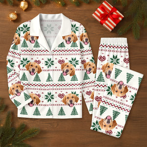 Christmas Is Coming Aztec Pattern - Custom Dog Face Photo Pajamas Christmas Gift For Dog Lovers CH07 896134