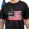 Personalized American Flag Dad Shirt - Custom Kids' Names Father's Day Dark Shirt CH07 910608
