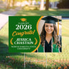 Custom Photo Congrats Class Of 2026 Glitter Graduation Yard Sign Party LM32 899439