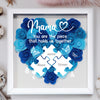 Custom Photo Puzzle With Kids Names Heart Flower Shadow Box HO82 893612