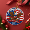1776 -2026 American 250th Anniversary Eagle Glass Ornament CH07 899232