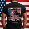 250 Years USA 250th Anniversary America Celebration Back Side Dark Shirt CH07 896740