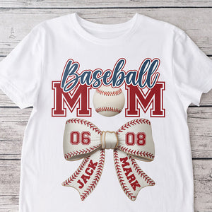 Custom Name Baseball Mom Coquette Bright Shirt CH07 895312