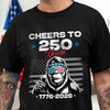 Custom Dog Photo With Big Foot Cheer To 250 Years Of Freedom Patriot Dark Shirt LM32 895273