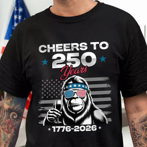 Custom Dog Photo With Big Foot Cheer To 250 Years Of Freedom Patriot Dark Shirt LM32 895273