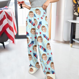 Custom Photo America Coquette Bows Pajamas Set Gift For Independence Day CH07 896100