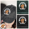 Protected By Human Dog Photo Ver 2 - Personalized Washed Denim Baseball Cap LM32 893953