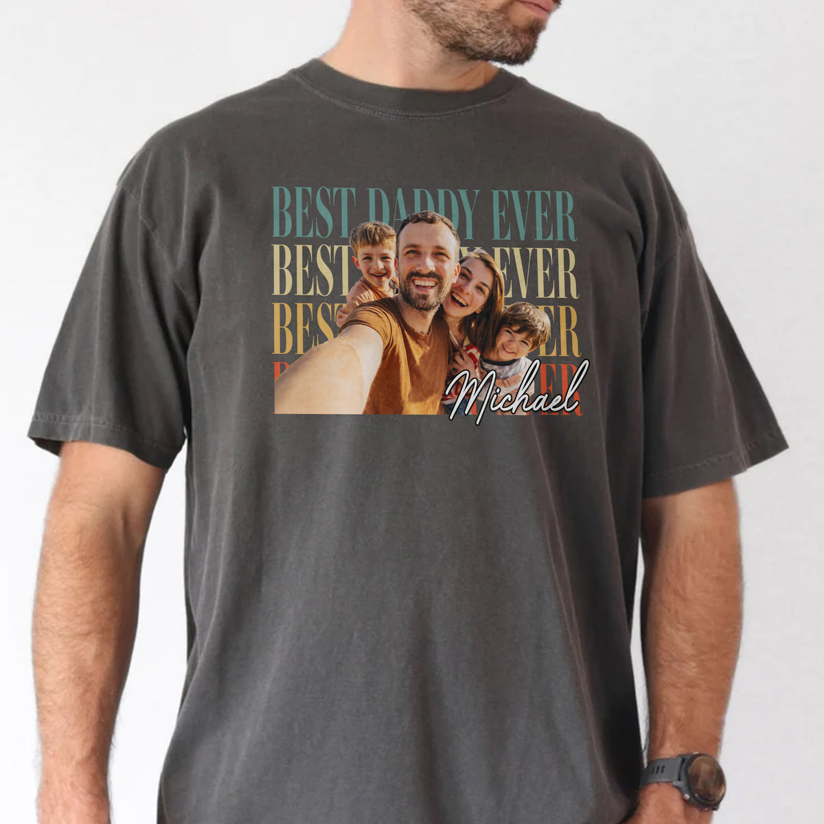 Personalized Vintage Photo Best Dad Ever Retro Comfort Shirt HO82 902492
