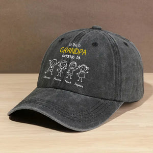 This Grandpa Belongs to Hat, Grandpa Hat With Grandkids Names, Fathers Day Gift For Grandpa 512525