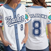 Personalized Teacher Jersey, Custom Name Number Baseball Shirt for Teachers, Back to School Appreciation Gift CH07 180042