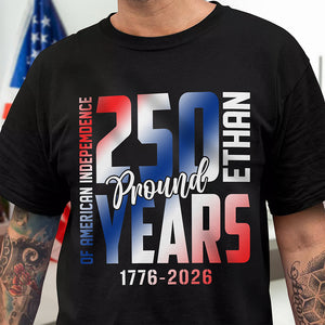 Custom Name 250 Years of American Independence Patriot Dark Shirt LM32 895147