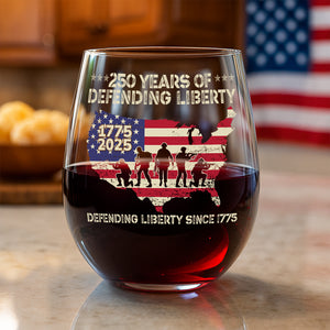 250 Years Of Defending Liberty Wine Glass TH10 894687