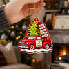 Custom Family Name Christmas Tree Red Truck Acrylic Ornament, Christmas Decoration for Families CH07 180740