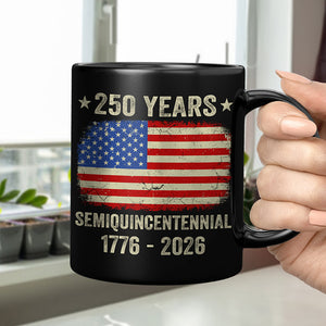 Celebrate 250th Anniversary United States Semiquincentennial Black Mug HO82 894772