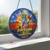 Custom Family Name Statue of Liberty 250 Years of America 1776 - 2026 Stained Glass Suncatcher TH10 898845