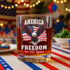 America 250 Years of Freedom Patriotic Eagle Flag Whiskey Glass HA75 897342