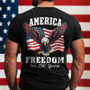 America 250 Years of Freedom Patriotic Eagle Flag Back Side Dark Shirt HA75 897334