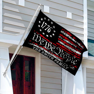 We The People Black And Red USA American Double-Sided Flag HA75 898222