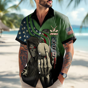 Personalized Shut Up And Swing With American Flag Hawaiian Shirt For Golf Lover CH07 910054