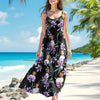 Custom Face Photo With Lily Flowers Women's V-neck Cami Maxi Dress TH10 892635