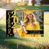 Custom Photo Class of 2026 Glitter Stars Graduation Yard Sign LM32 899361