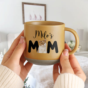 Custom Photo Cat Mom Personalized Pottery Mug CH07 899052