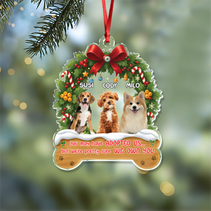 Custom Cute Dog Photo I Own You Christmas Acrylic Ornament LM32 895723