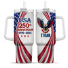 Custom Name USA 250th Anniversary 1776-2026 Eagle Tumbler 40oz HA75 921010